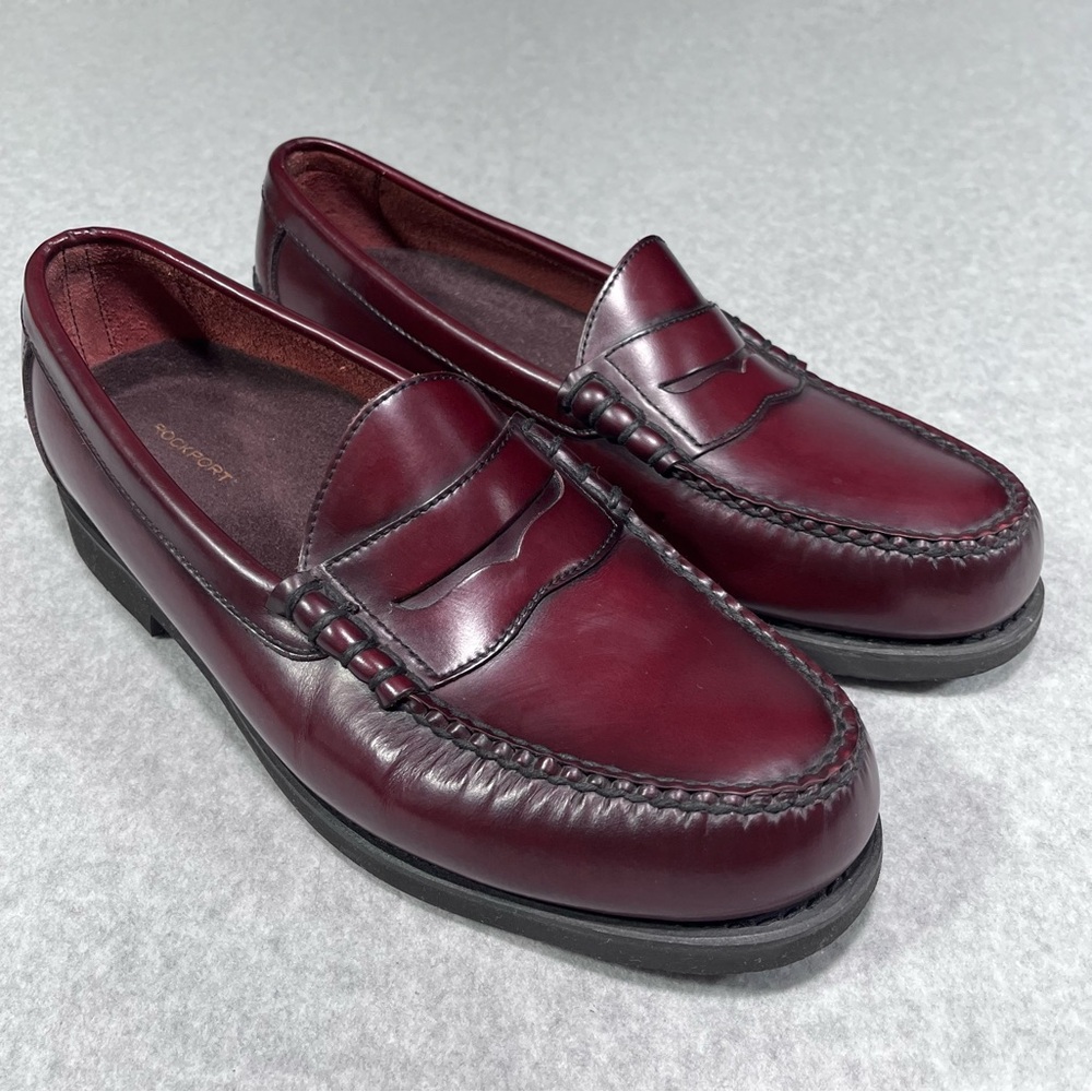 Rockport Brown and Red Slip-On Loafers